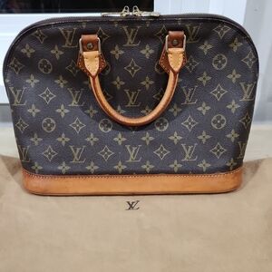 Louis Vuitton Brown Alma Vintage Monogram Canvas Bag With Original Dustbag